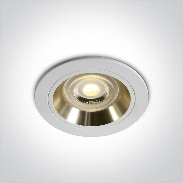 One Light 10105ALG/W/GL WHITE GU10 50W GOLD REFLECTOR