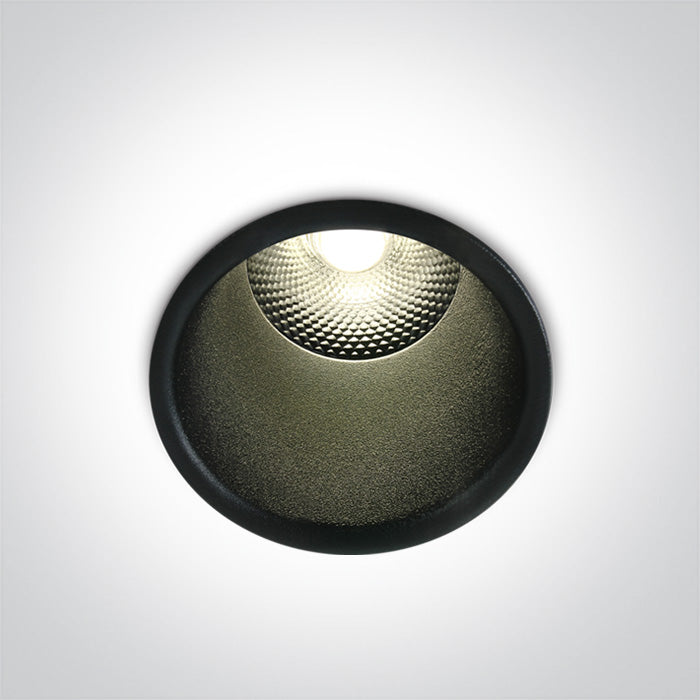 One Light 10105FD/B/W BLACK LED 5W WW 24deg IP20 230V DARK LIGHT