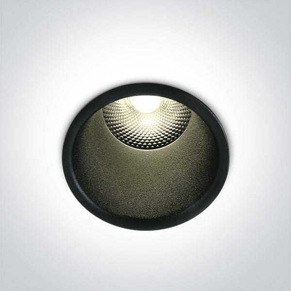 One Light 10105FD/B/W BLACK LED 5W WW 24deg IP20 230V DARK LIGHT