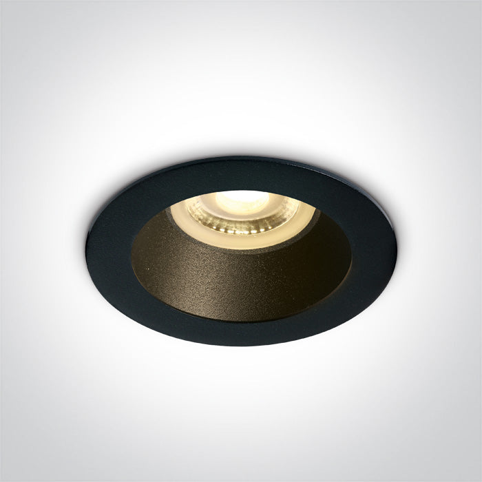One Light 10105M/B/B BLACK GU10 10W BLACK REFLECTOR DARK LIGHT