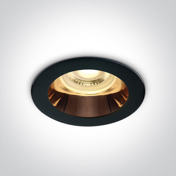 One Light 10105M/B/CU BLACK GU10 10W COPPER REFLECTOR DARK LIGHT