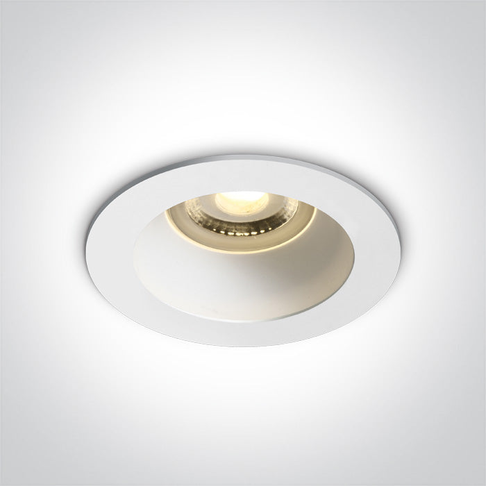 One Light 10105M/W/W WHITE GU10 10W WHITE REFLECTOR DARK LIGHT
