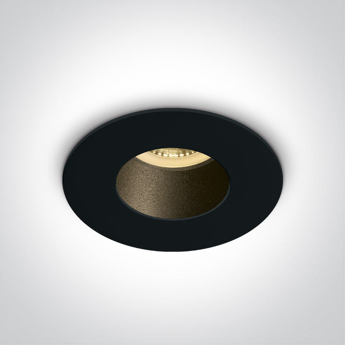 One Light 10105MD/B/B BLACK GU10 10W BLACK REFLECTOR DARK LIGHT