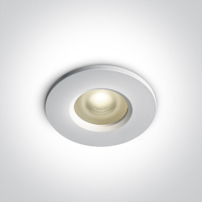 One Light 10105R1P/W WHITE PRISMATIC GU10 50W IP65