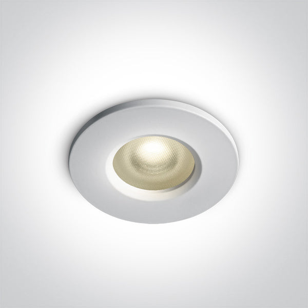 One Light 10105R1P/W WHITE PRISMATIC GU10 50W IP65