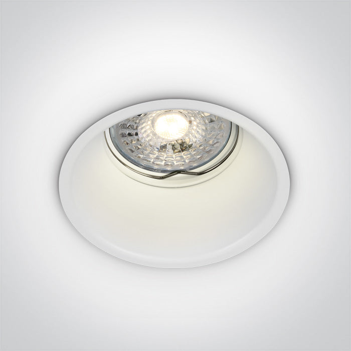 One Light 10105TG/W WHITE GU10 50W SEMI TRIMLESS