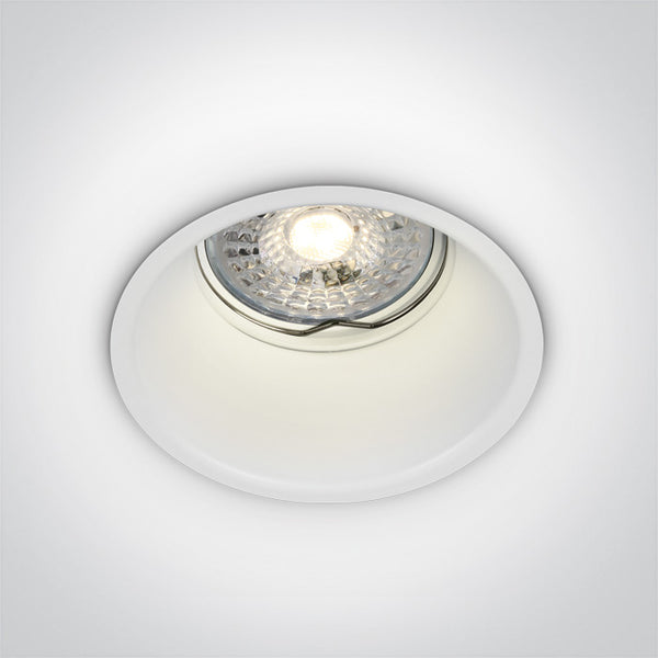 One Light 10105TG/W WHITE GU10 50W SEMI TRIMLESS