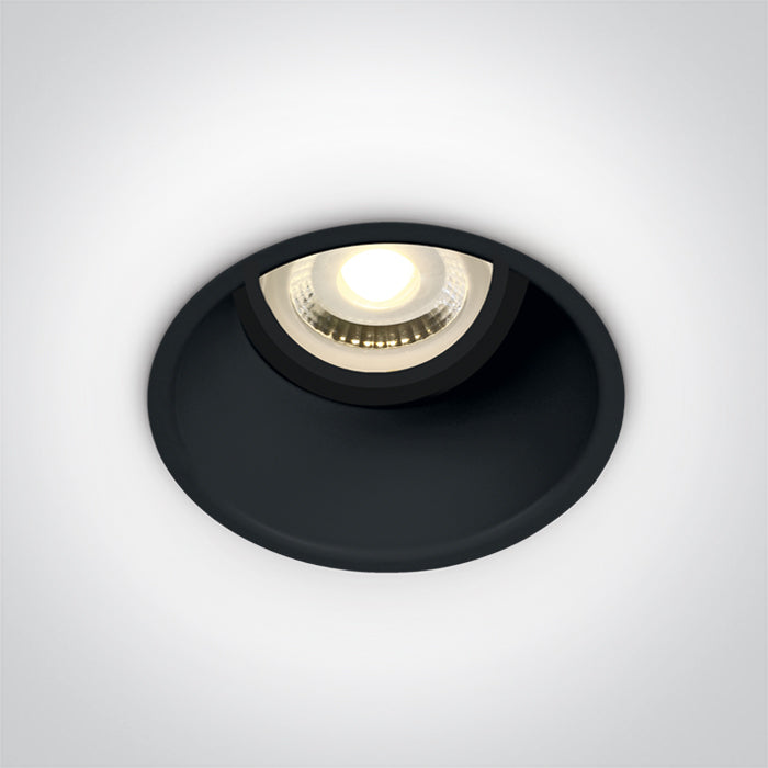 One Light 10105TG/B BLACK GU10 50W SEMI TRIMLESS