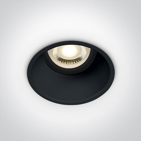 One Light 10105TG/B BLACK GU10 50W SEMI TRIMLESS