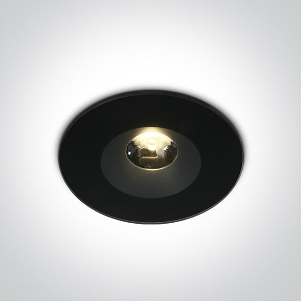 One Light 10106V/B/W BLACK LED 6W WW 25deg IP65 100-240V