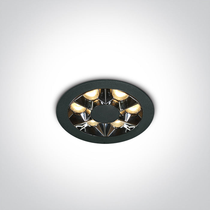 One Light 10106X/B/W BLACK RECESSED 6W WW IP20 230V DARK LIGHT