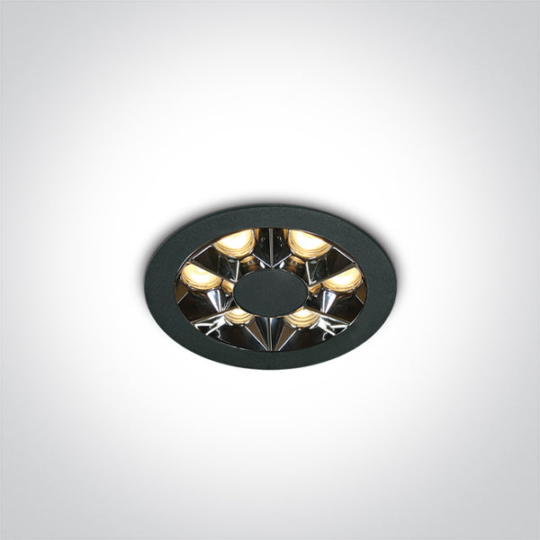 One Light 10106X/B/W BLACK RECESSED 6W WW IP20 230V DARK LIGHT