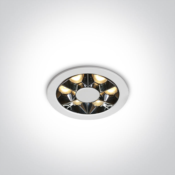 One Light 10106X/W/W WHITE RECESSED 6W WW IP20 230V DARK LIGHT