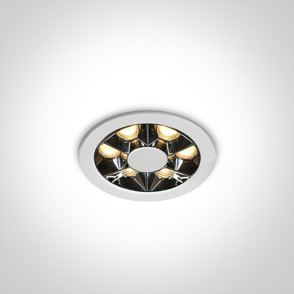 One Light 10106X/W/W WHITE RECESSED 6W WW IP20 230V DARK LIGHT