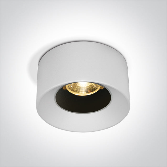 One Light 10107A/W/W WHITE LED 7W 38deg WW 230V