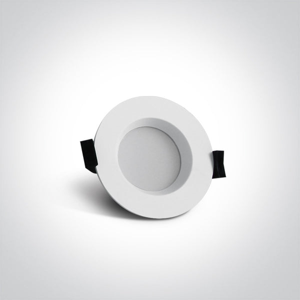 One Light 10107B/W/V WHITE 7W IP54 CCTV 230V