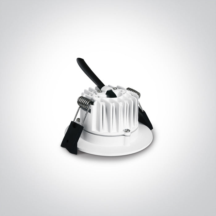 One Light 10107B/W/V WHITE 7W IP54 CCTV 230V