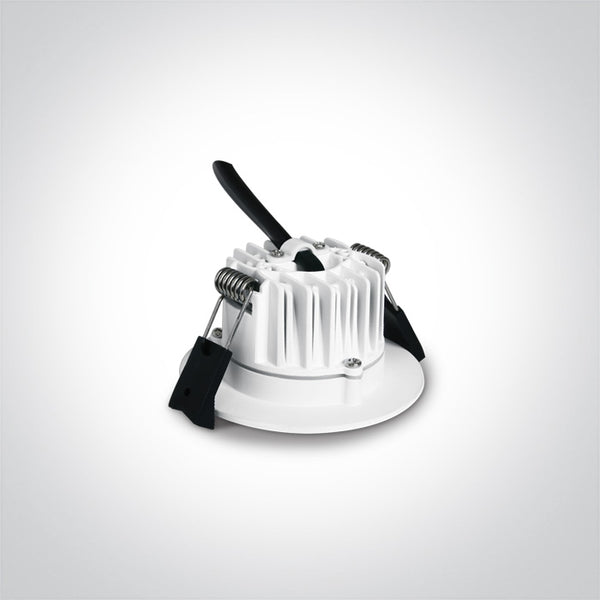 One Light 10107B/W/V WHITE 7W IP54 CCTV 230V