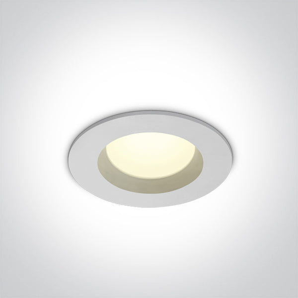 One Light 10107B/W/C WHITE LED 7W IP54 CW + DRIVER 100-240V