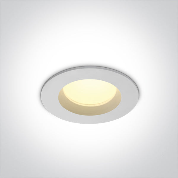 One Light 10107B/W/V WHITE 7W IP54 CCTV 230V