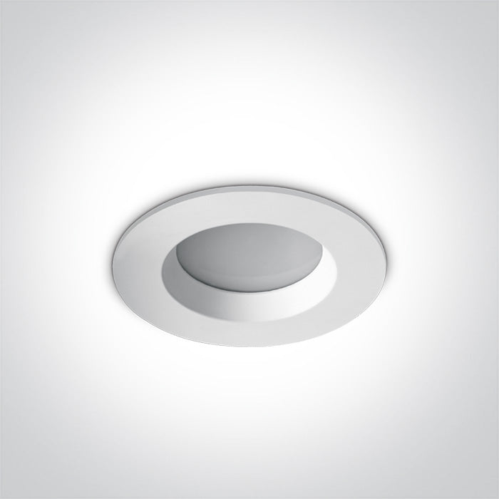 One Light 10107B/W/V WHITE 7W IP54 CCTV 230V