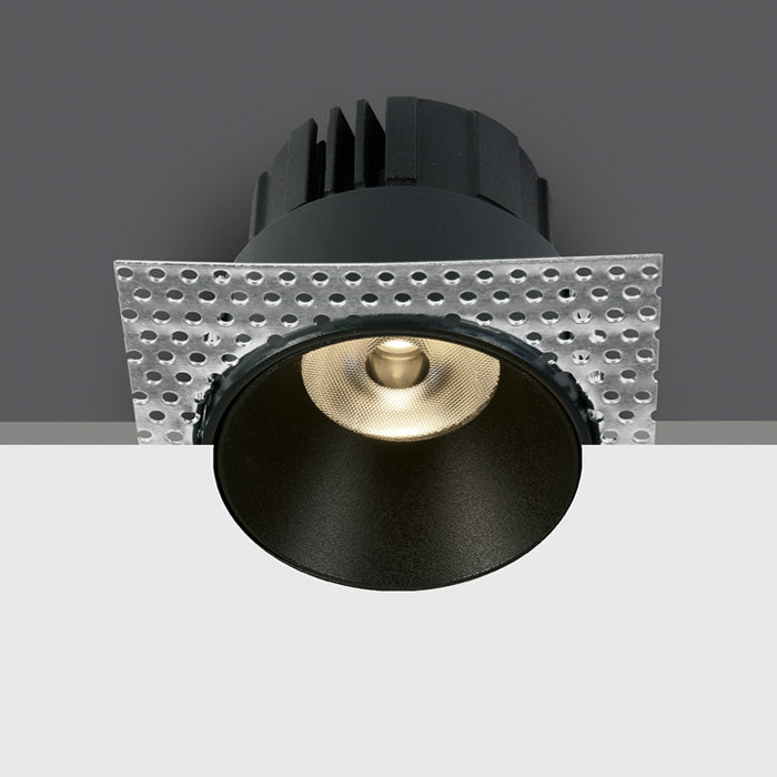 One Light 10107BT/B/W BLACK COB LED 7W WW 700mA 38deg IP54 TRIMLESS