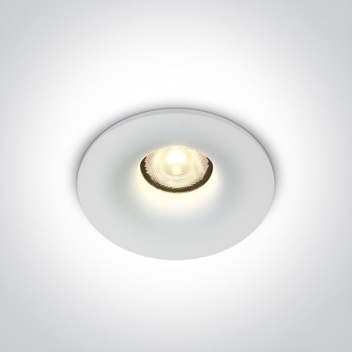 One Light 10107DB/W/W WHITE LED 7W WW 36deg IP54 700mA DARK LIGHT