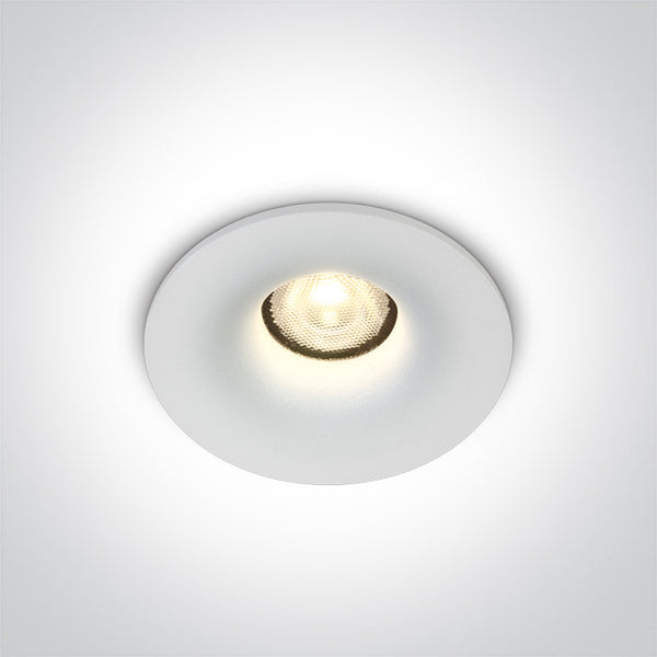 One Light 10107DB/W/W WHITE LED 7W WW 36deg IP54 700mA DARK LIGHT