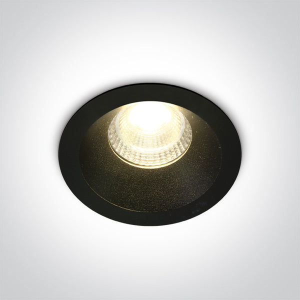 One Light 10107DC/B/W BLACK LED 7W WW IP20 50deg 230V DARK LIGHT