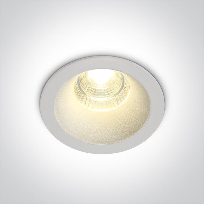 One Light 10107DC/W/W WHITE LED 7W WW IP20 50deg 230V DARK LIGHT