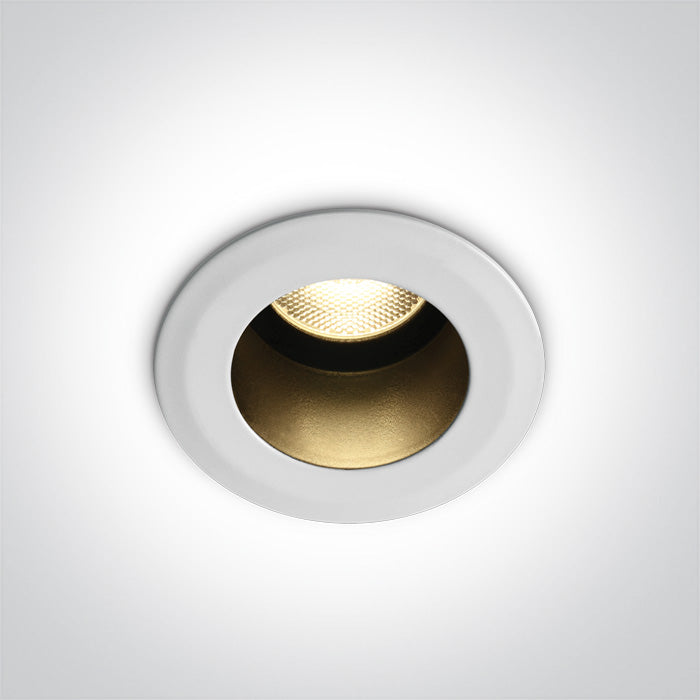 One Light 10107DL/W/W WHITE COB LED 7W WW DARK LIGHT IP44 38deg 700mA