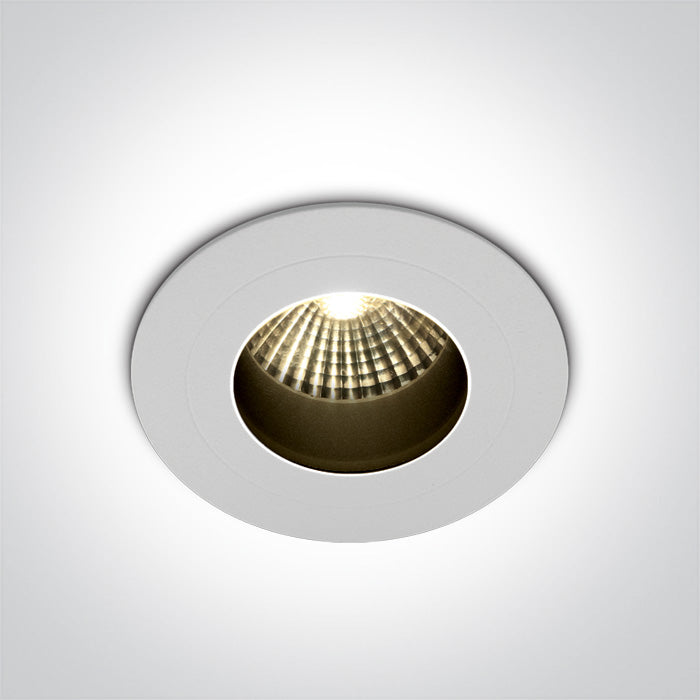 One Light 10107H/W/W WHITE COB LED 7W WW DARK LIGHT 36deg IP65 700mA