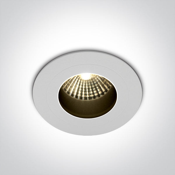 One Light 10107H/W/W WHITE COB LED 7W WW DARK LIGHT 36deg IP65 700mA