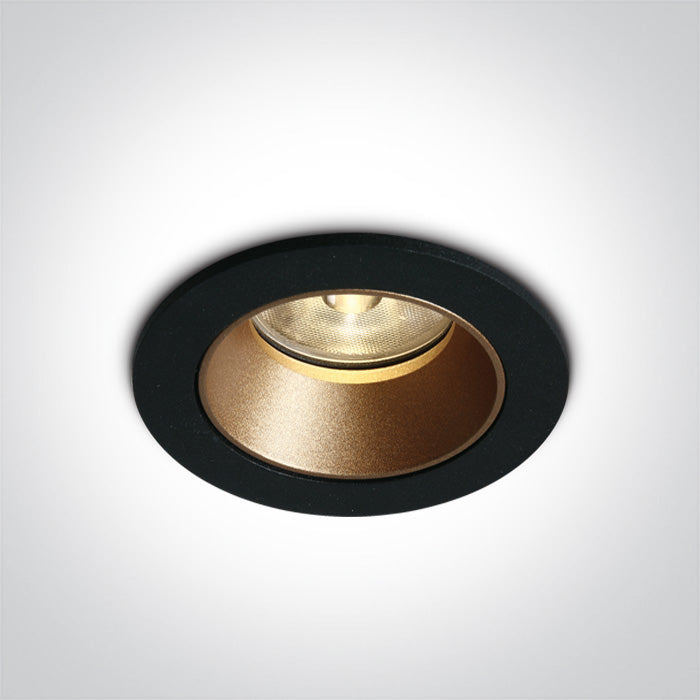 One Light 10107K/B/W BLACK LED 7W WW 35deg 700mA DARK LIGHT
