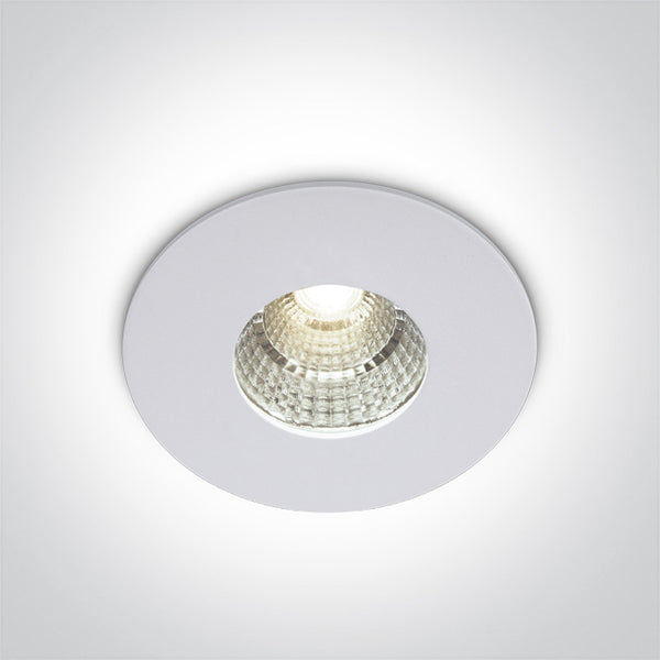 One Light 10107M/W/W WHITE LED 7W WW IP54 DARK LIGHT 230V
