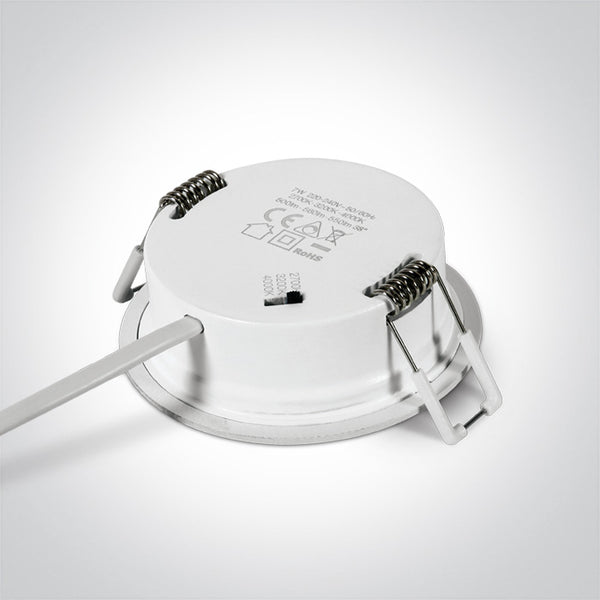 One Light 10107PV/W/V WHITE 7W IP65 CCTV 230V DIMMABLE