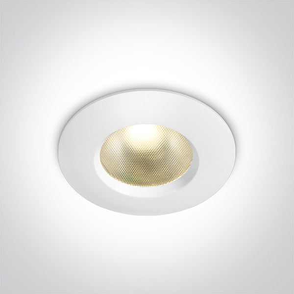 One Light 10107PV/W/V WHITE 7W IP65 CCTV 230V DIMMABLE