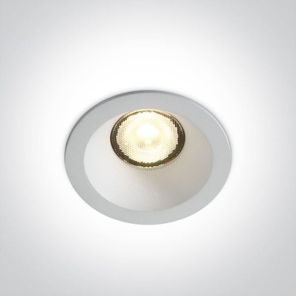 One Light 10107WP/W/W WHITE LED 7W WW 38deg IP44 700mA DARK LIGHT