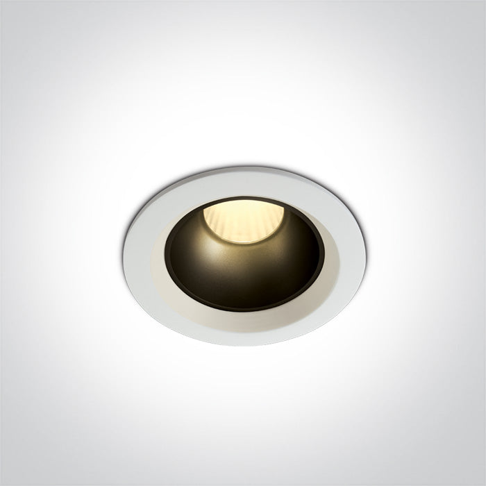 One Light 10107Z/W/W WHITE LED 7W WW IP20 45deg 230V DARK LIGHT