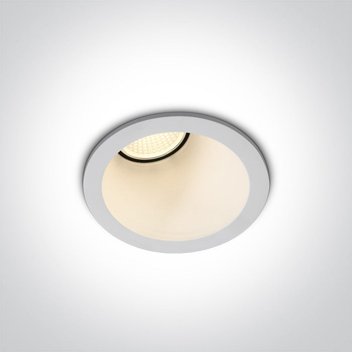 One Light 10108A/W/W WHITE LED 8W WW IP20 50deg ASSYMMETRICAL 230V DARK LIGHT