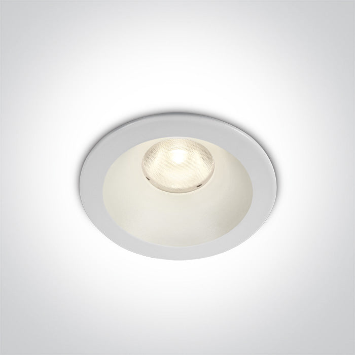 One Light 10108D/W/W WHITE LED 8W WW 36deg IP20 230V DARK LIGHT