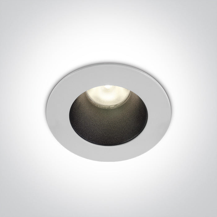 One Light 10108D1/W/W WHITE LED 8W WW 36deg IP20 230V DARK LIGHT