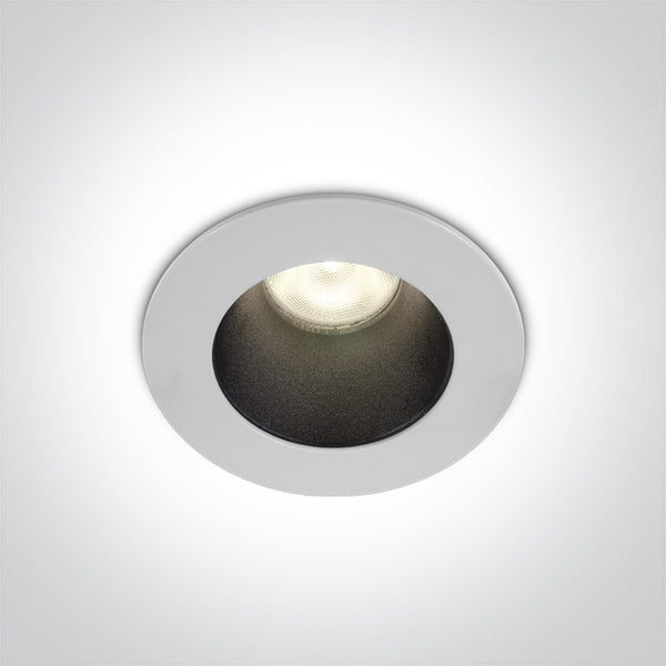 One Light 10108D1/W/W WHITE LED 8W WW 36deg IP20 230V DARK LIGHT