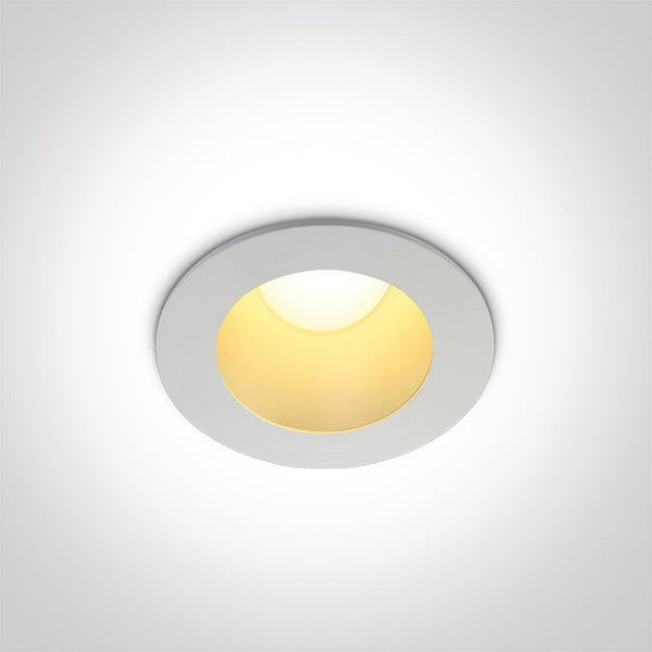 One Light 10108ED/W/BS/W WHITE LED 8W  WW IP20 230V DARK LIGHT BRASS REFLECTOR