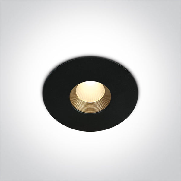 One Light 10108H/B/W BLACK COB LED 8W CW WW 36deg IP54 230v DARK LIGHT