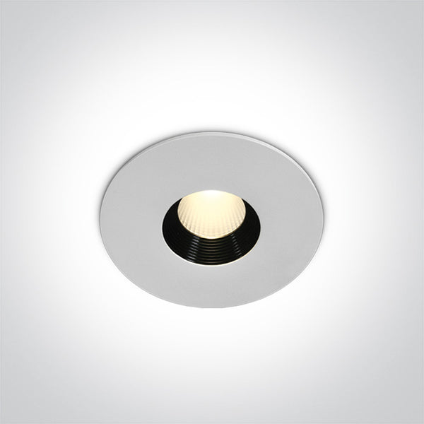 One Light 10108H/W/W WHITE COB LED 8W CW WW 36deg IP54 230v DARK LIGHT