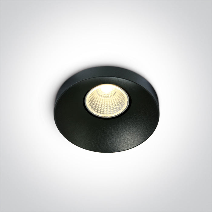 One Light 10108R/B/W BLACK LED 8W WW 60deg IP20 230V