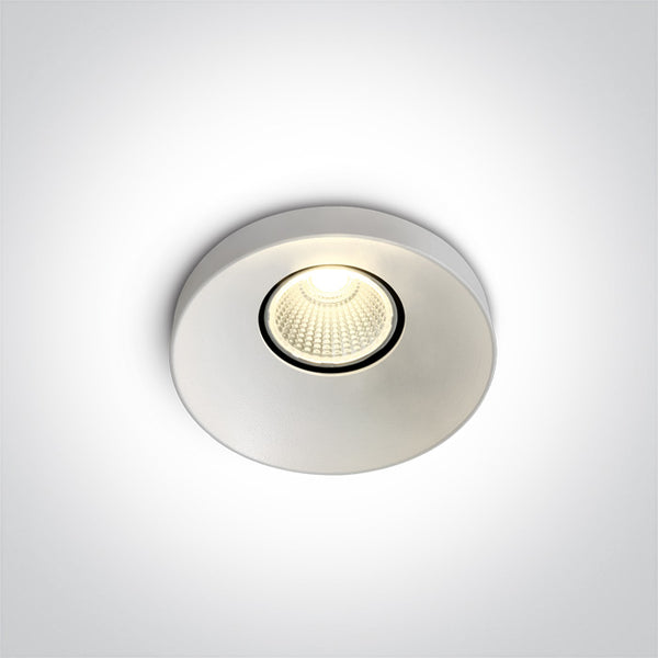 One Light 10108R/W/W WHITE LED 8W WW 60deg IP20 230V