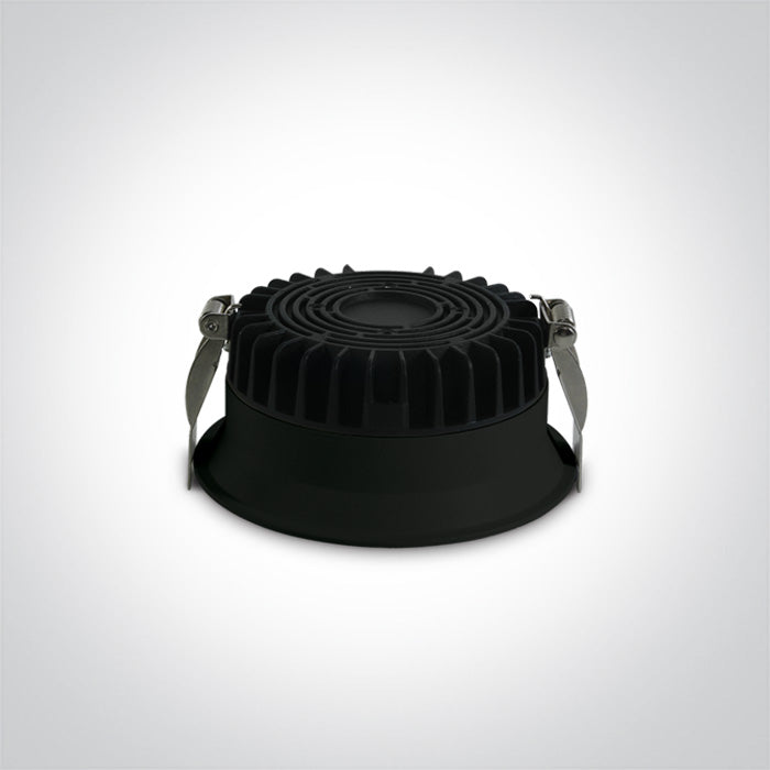 One Light 10109D/B/V BLACK 12W CCTV IP20 230V DARK LIGHT