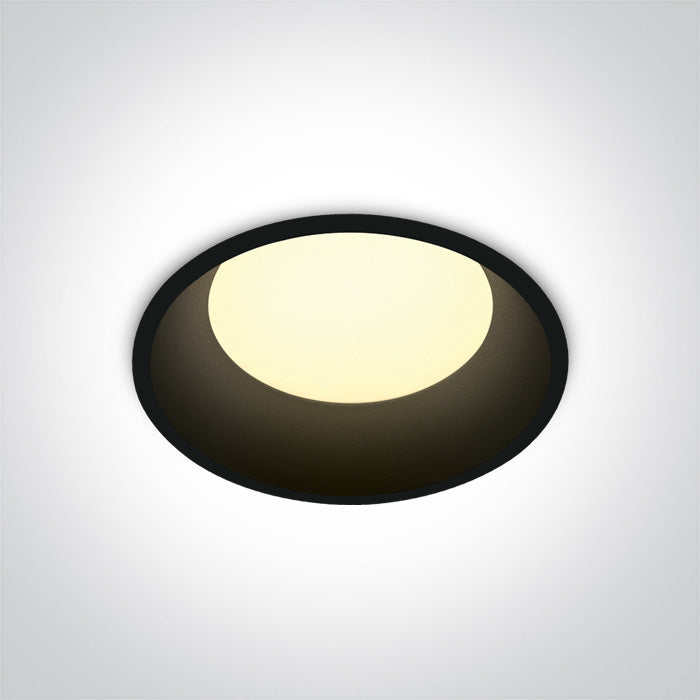 One Light 10109D/B/V BLACK 12W CCTV IP20 230V DARK LIGHT